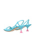 3Juin Blue Fabric Stiletto Heels Sandals